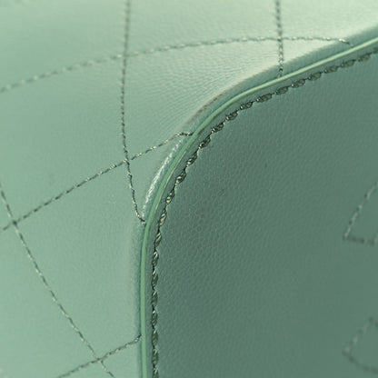 Chanel Caviar Bucket Drawstring Bag Light Green 8 of 11