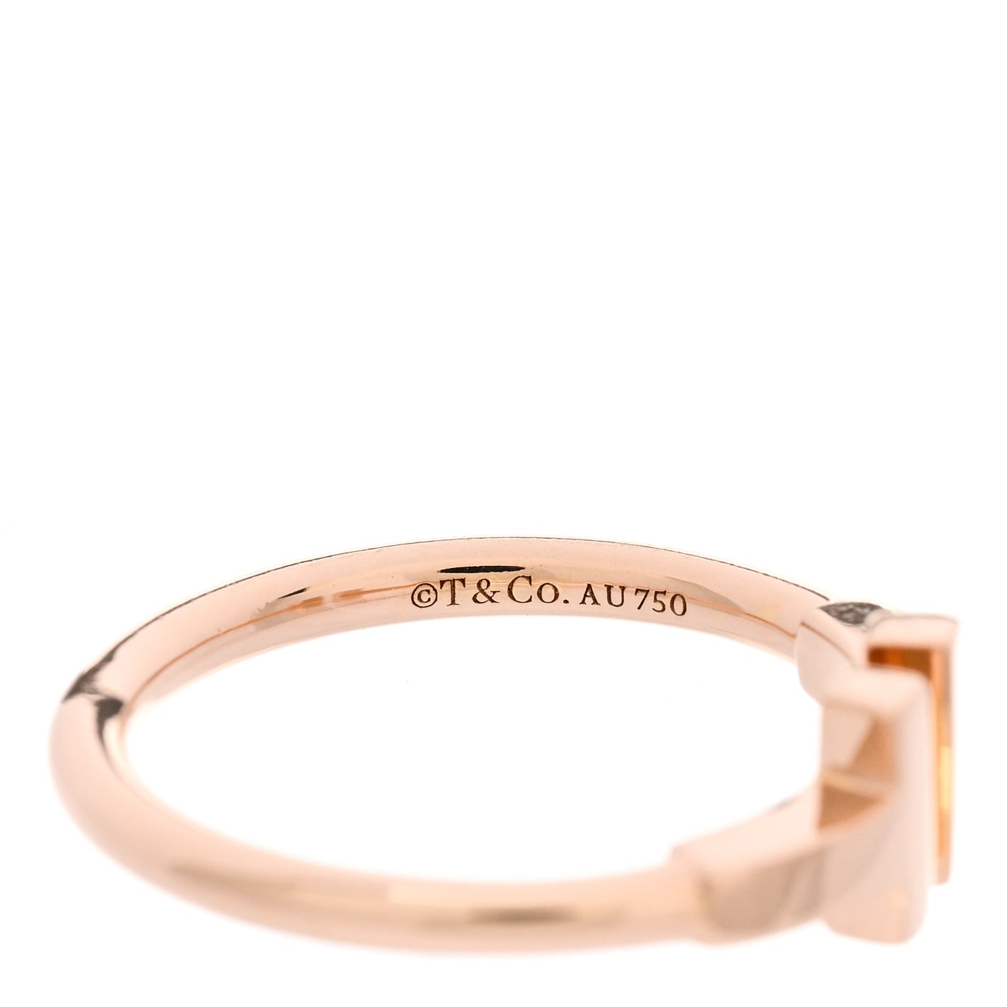 18K Rose Gold T Wire Ring 49 5