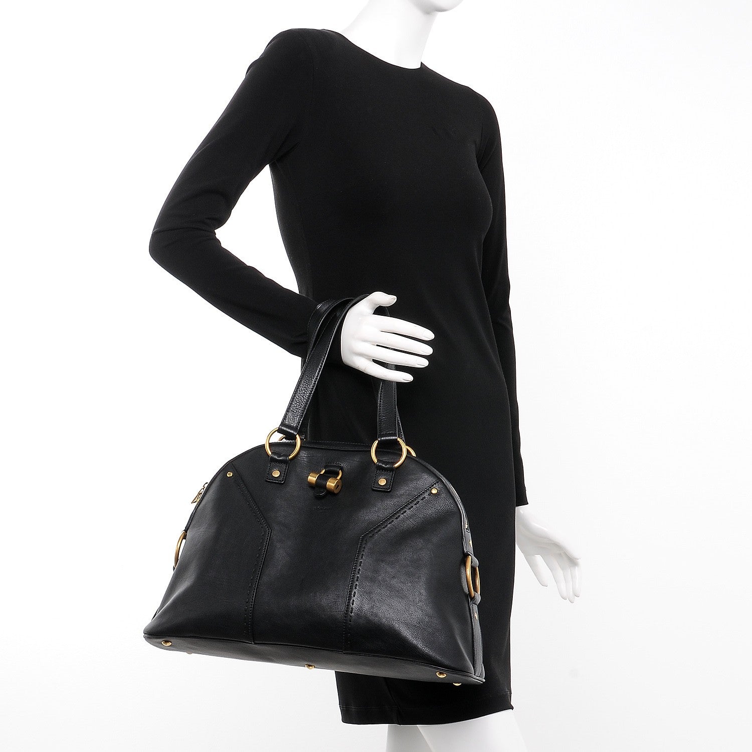 Saint Laurent Calfskin Large Muse Black 2 of 8