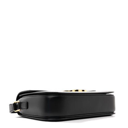 Celine Canvas Calfskin Triomphe Embroidered Medium Triomphe Bag Black 4 of 11