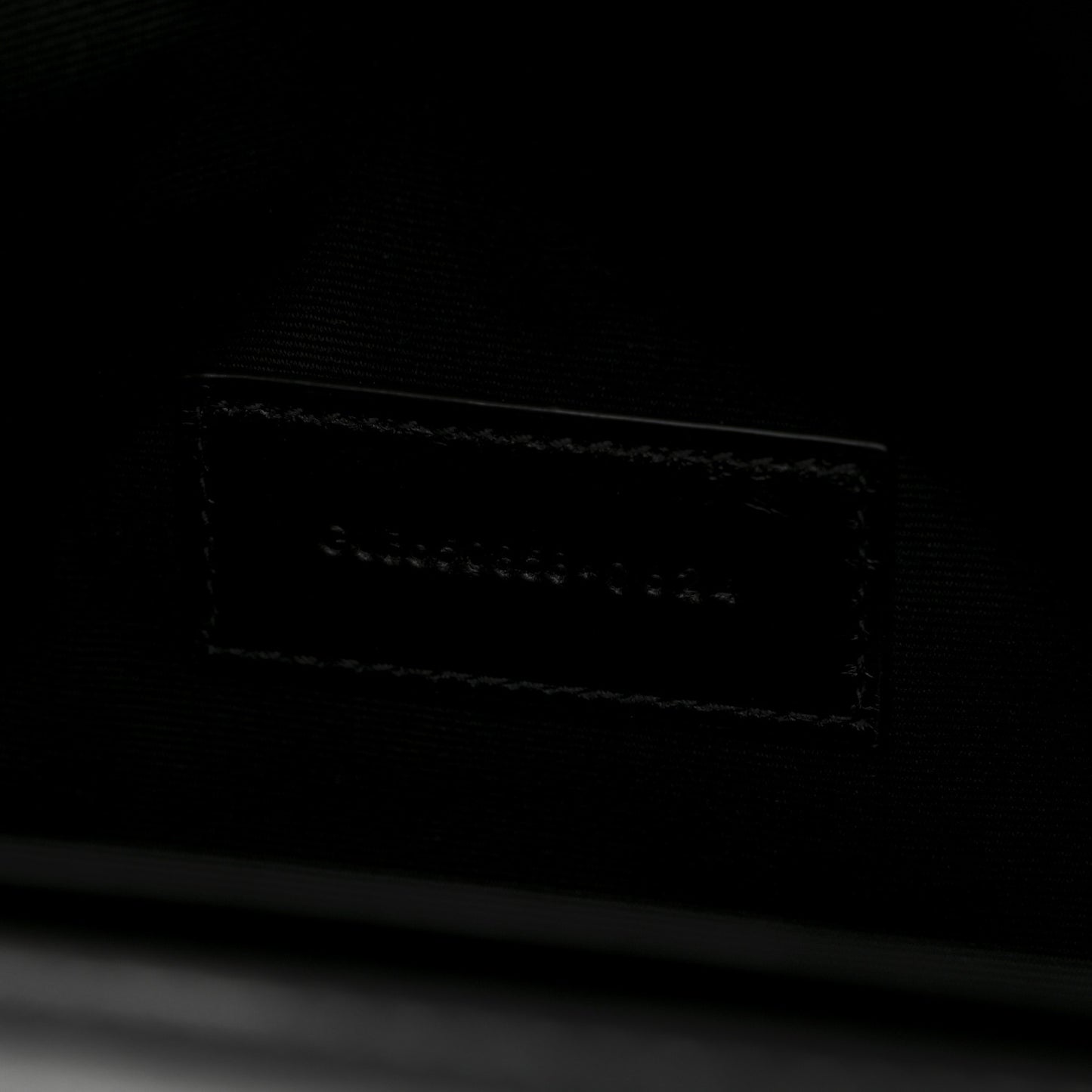 Calfskin Crocodile Embossed Monogram Cassandre Flap Pouch Black