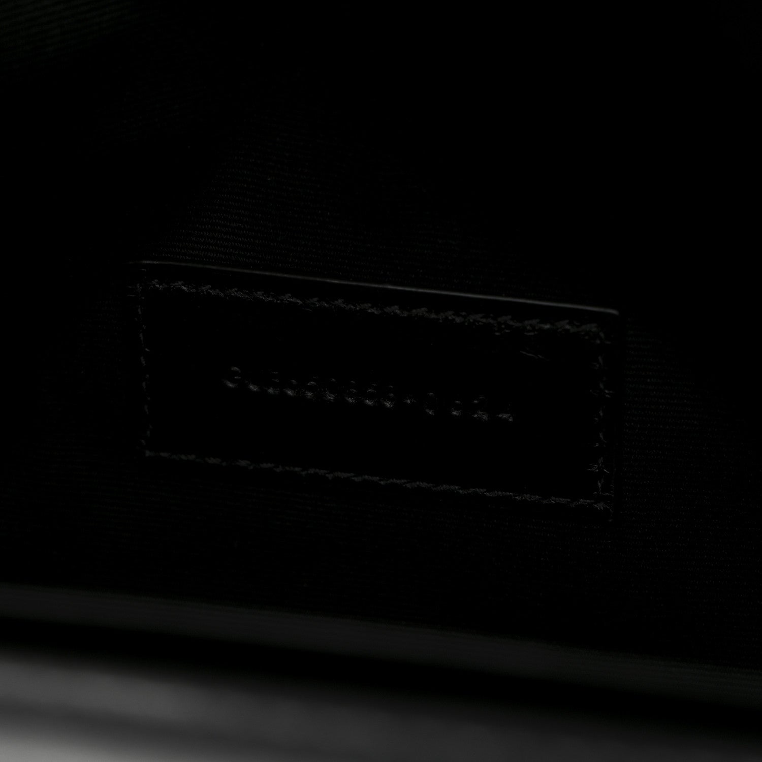 Saint Laurent Calfskin Crocodile Embossed Monogram Cassandre Flap Pouch Black 7 of 11