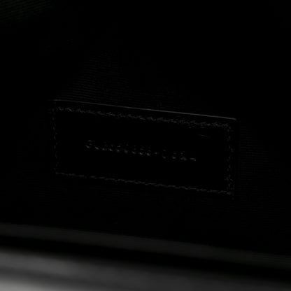 Saint Laurent Calfskin Crocodile Embossed Monogram Cassandre Flap Pouch Black 7 of 11