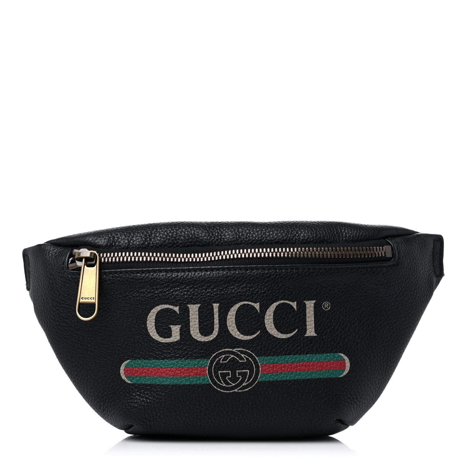Gucci Grained Calfskin Small Logo Belt Bag Black 1 of 9
