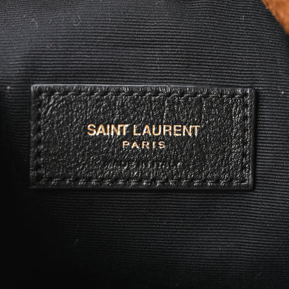 Saint Laurent Suede Monogram Large Jamie Pochon Caramel Cognac 7 of 11