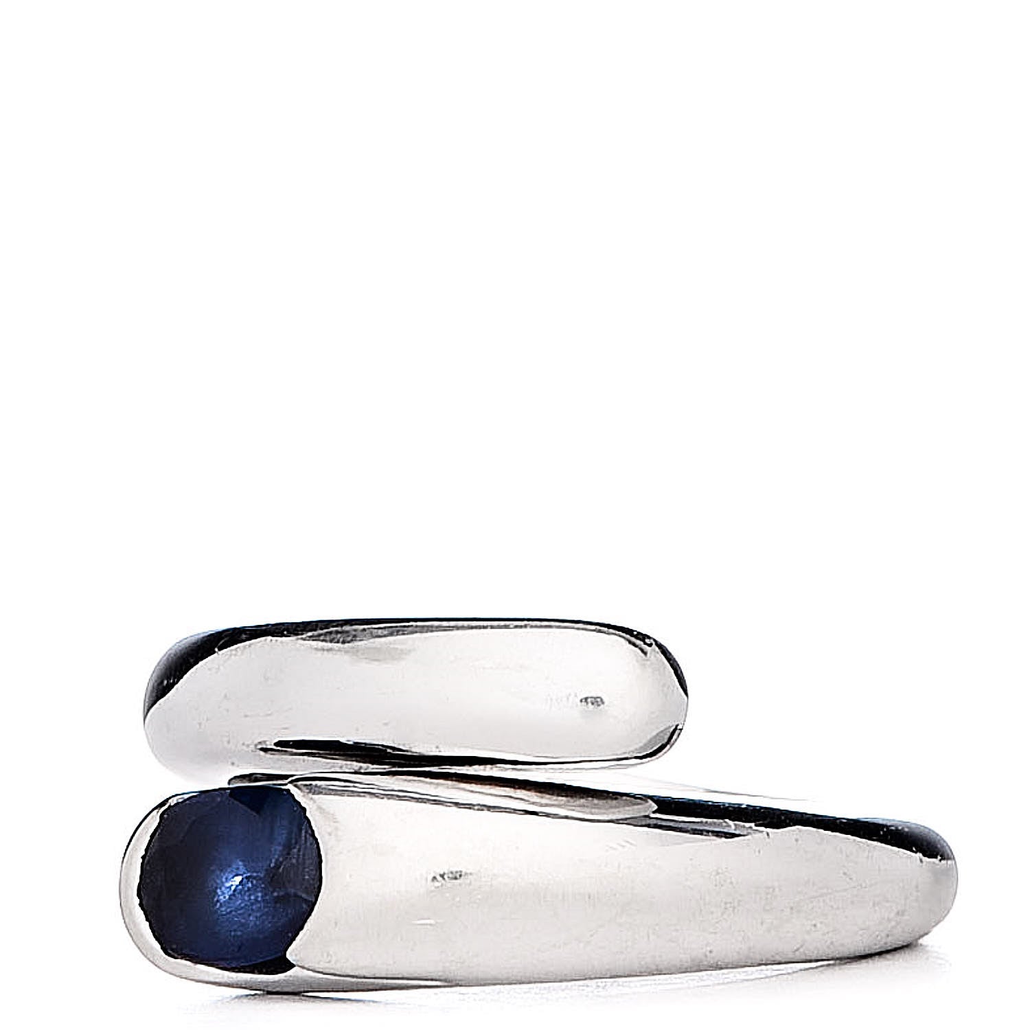 Bulgari 18K White Gold Blue Sapphire Astraea Wrap Ring 49 4.75 3 of 5