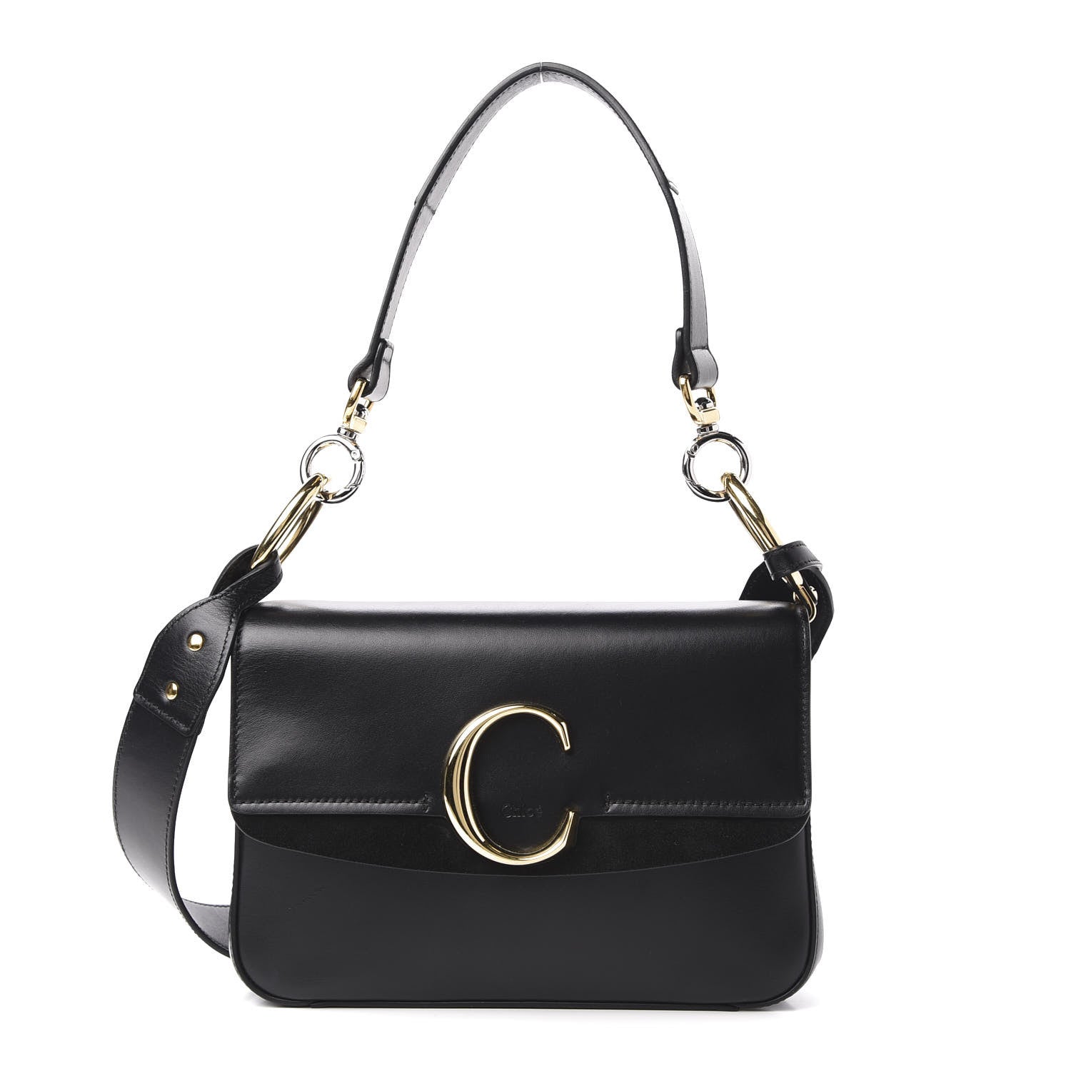 Chloe Calfskin Small C Double Carry Black 1 of 9