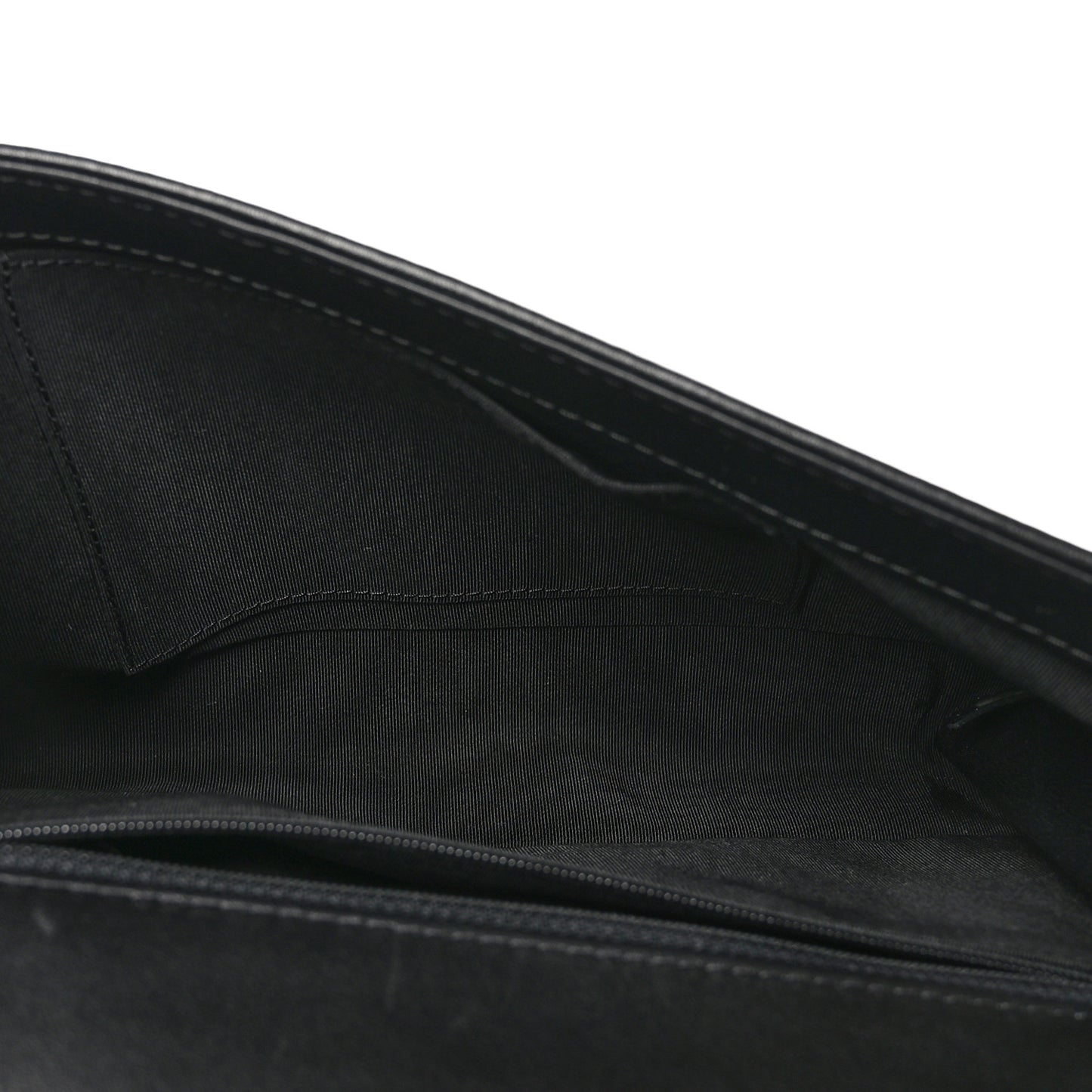 Calfskin Chevron Quilted New Medium Braided Boy Flap Black