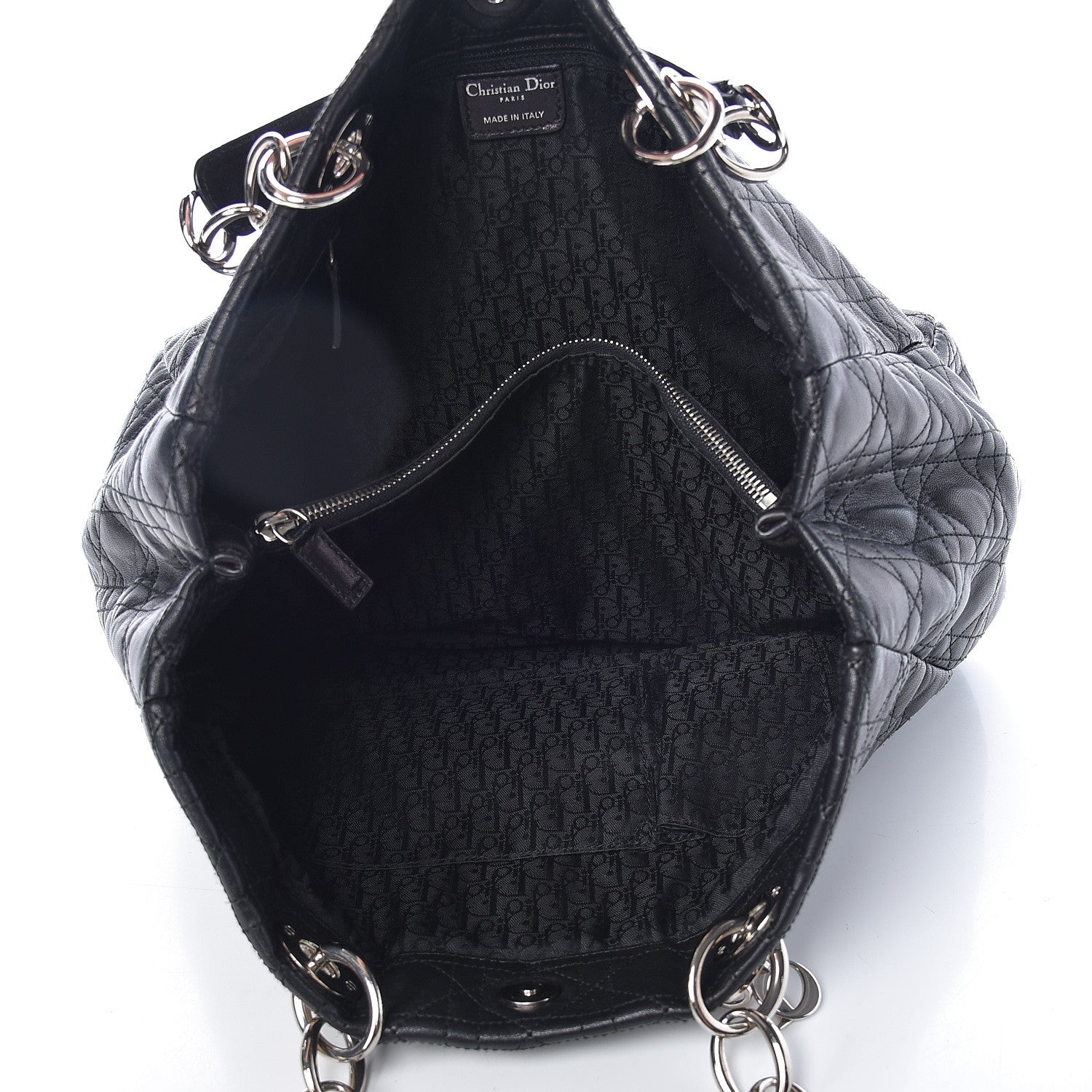 Christian Dior Lambskin Cannage Large Dior Soft Shopping Tote Black 5 of 20