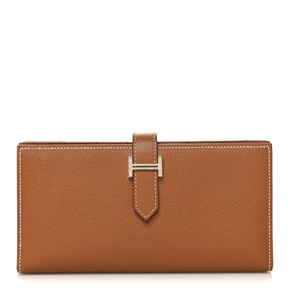 Hermes Epsom Bearn Gusset Wallet Gold 1 of 12