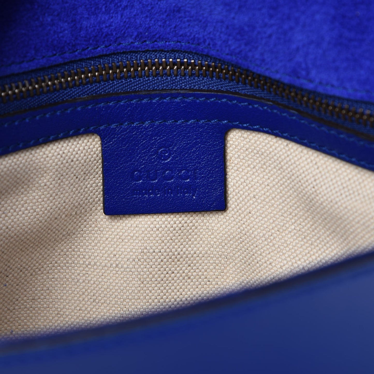 Patent Large Bright Bit Shoulder Bag Deep Zaffiro