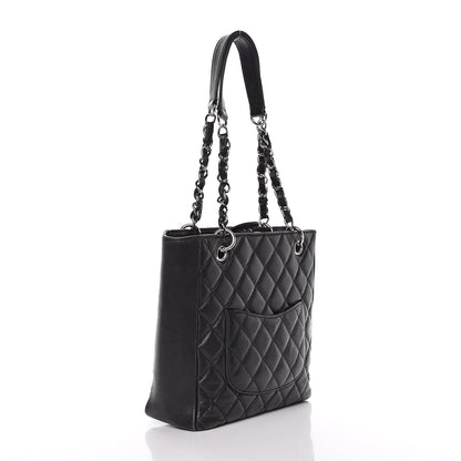 Chanel Caviar Quilted Petit Shopping Tote PST Black 3 of 22