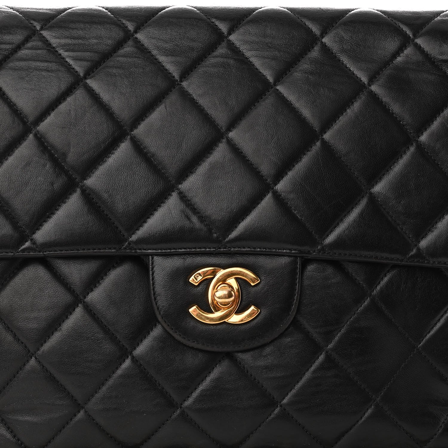 Chanel Lambskin Quilted Jumbo Double Sided Flap Black 9 of 12