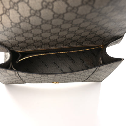 Balenciaga X GUCCI GG Supreme Monogram Medium Hourglass Top Handle Bag Beige Ebony 5 of 9