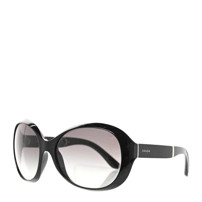 Prada Acetate Oval Folding Sunglasses SPR 12O Black 1 of 7