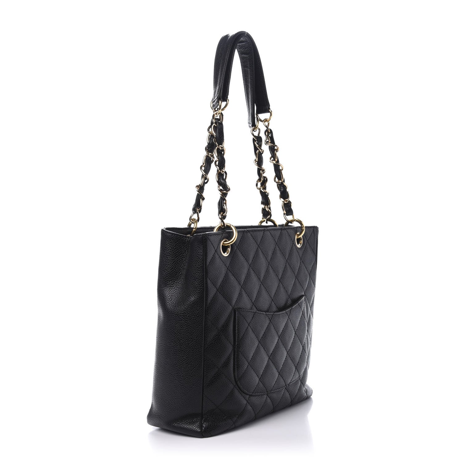 Chanel Caviar Quilted Petit Shopping Tote PST Black 3 of 10