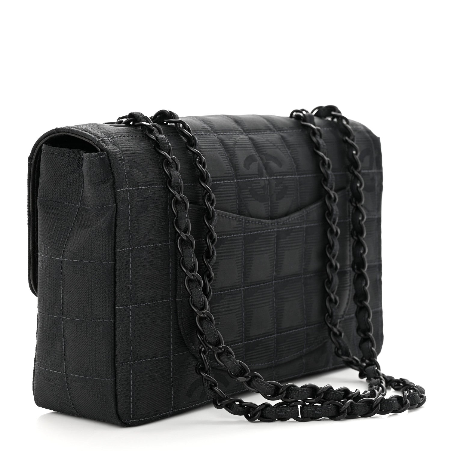 Chanel Nylon Medium Travel Flap Black 3 of 10