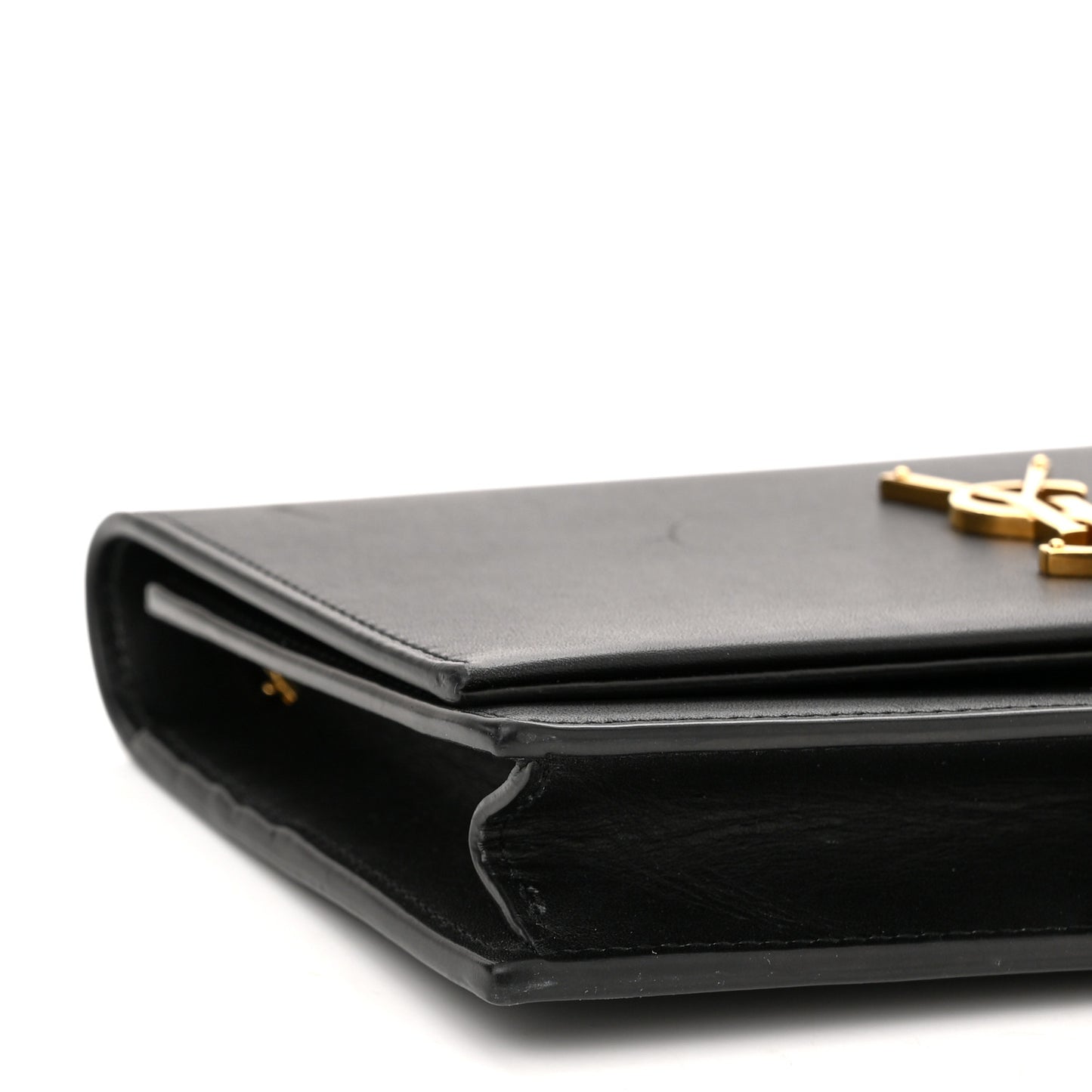 Smooth Calfskin Classic Monogram Kate Tassel Chain Wallet Black