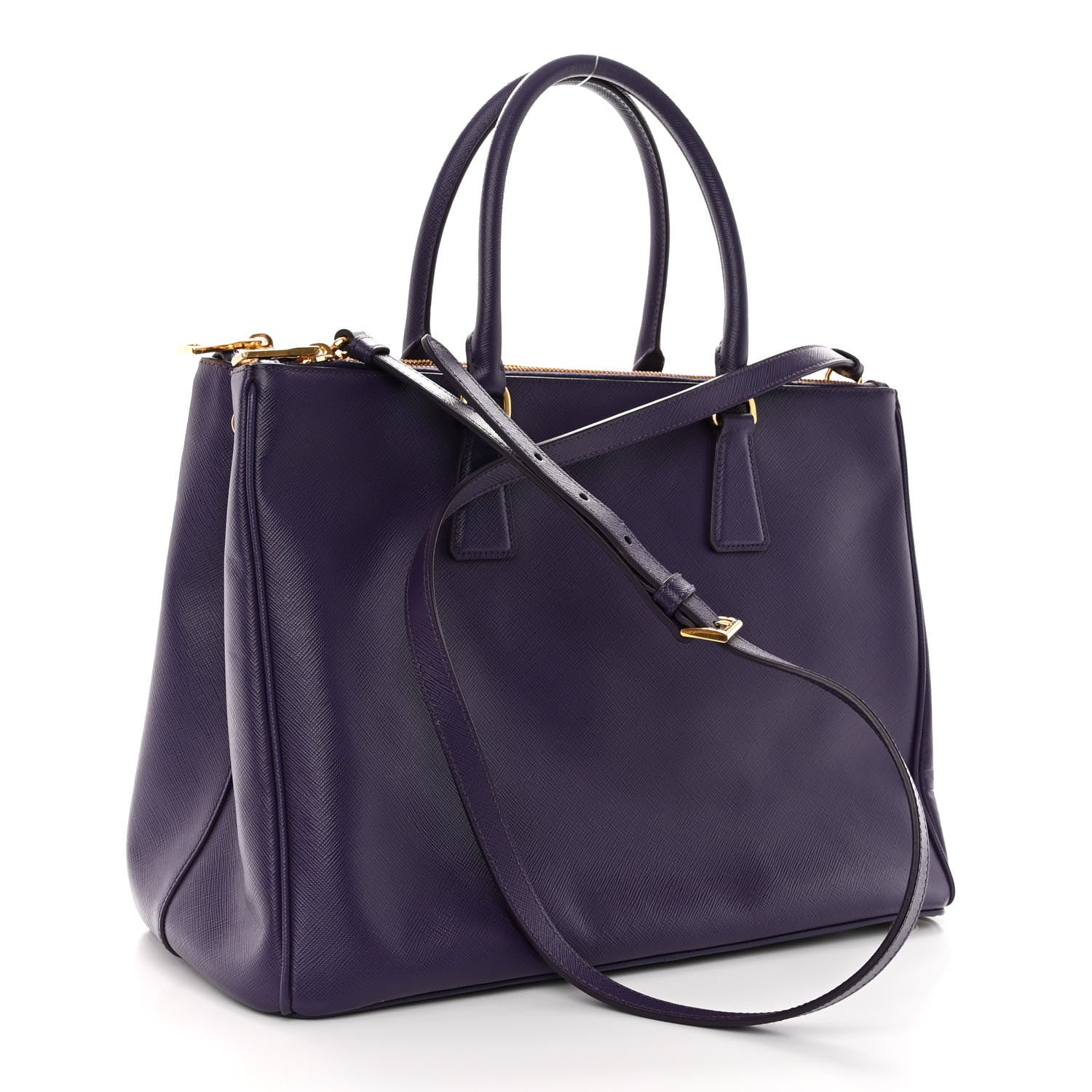 Prada Saffiano Lux Large Galleria Double Zip Tote Uva 3 of 16