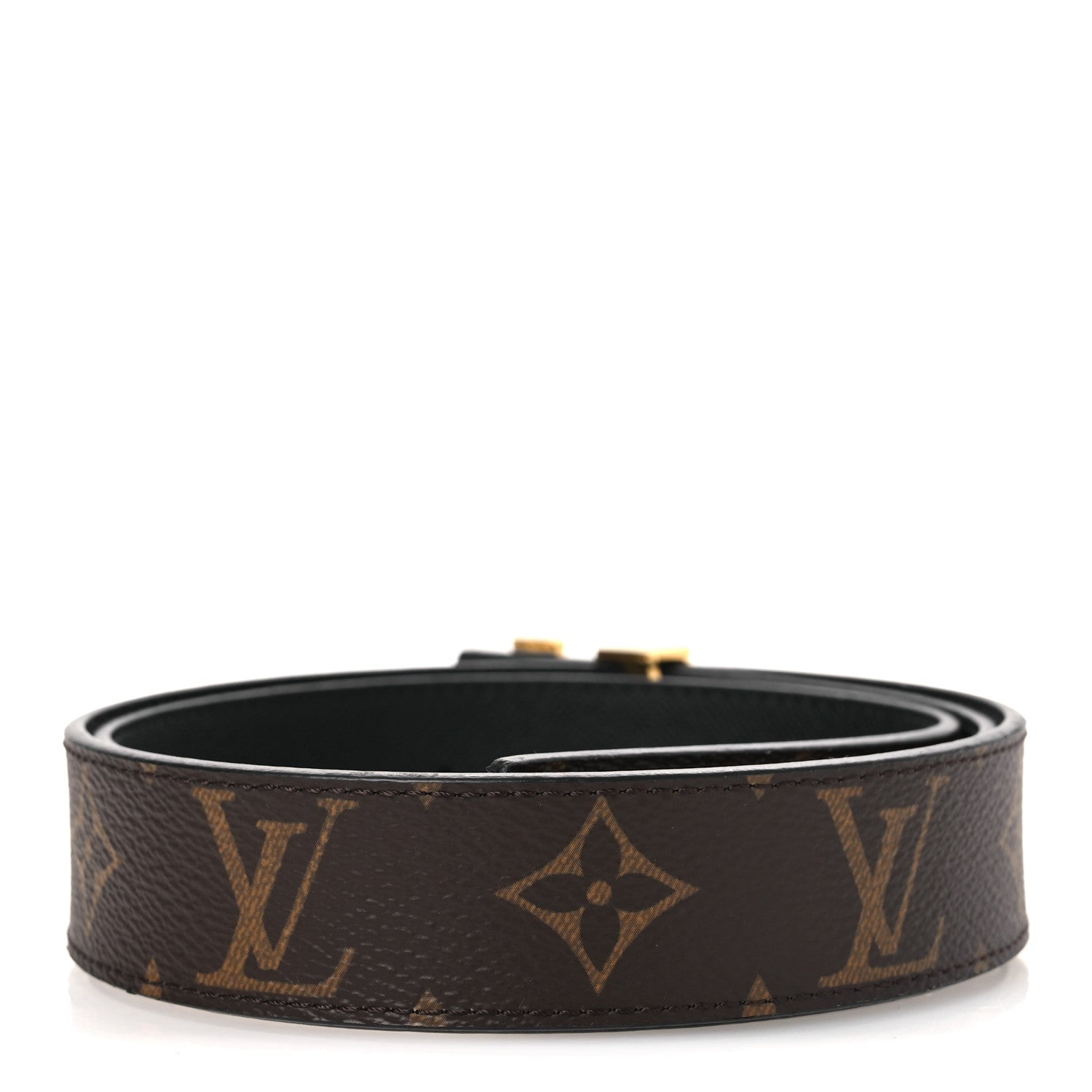 Louis Vuitton Calfskin Monogram 30mm LV Initiales Reversible Belt 85 34 Black 4 of 8