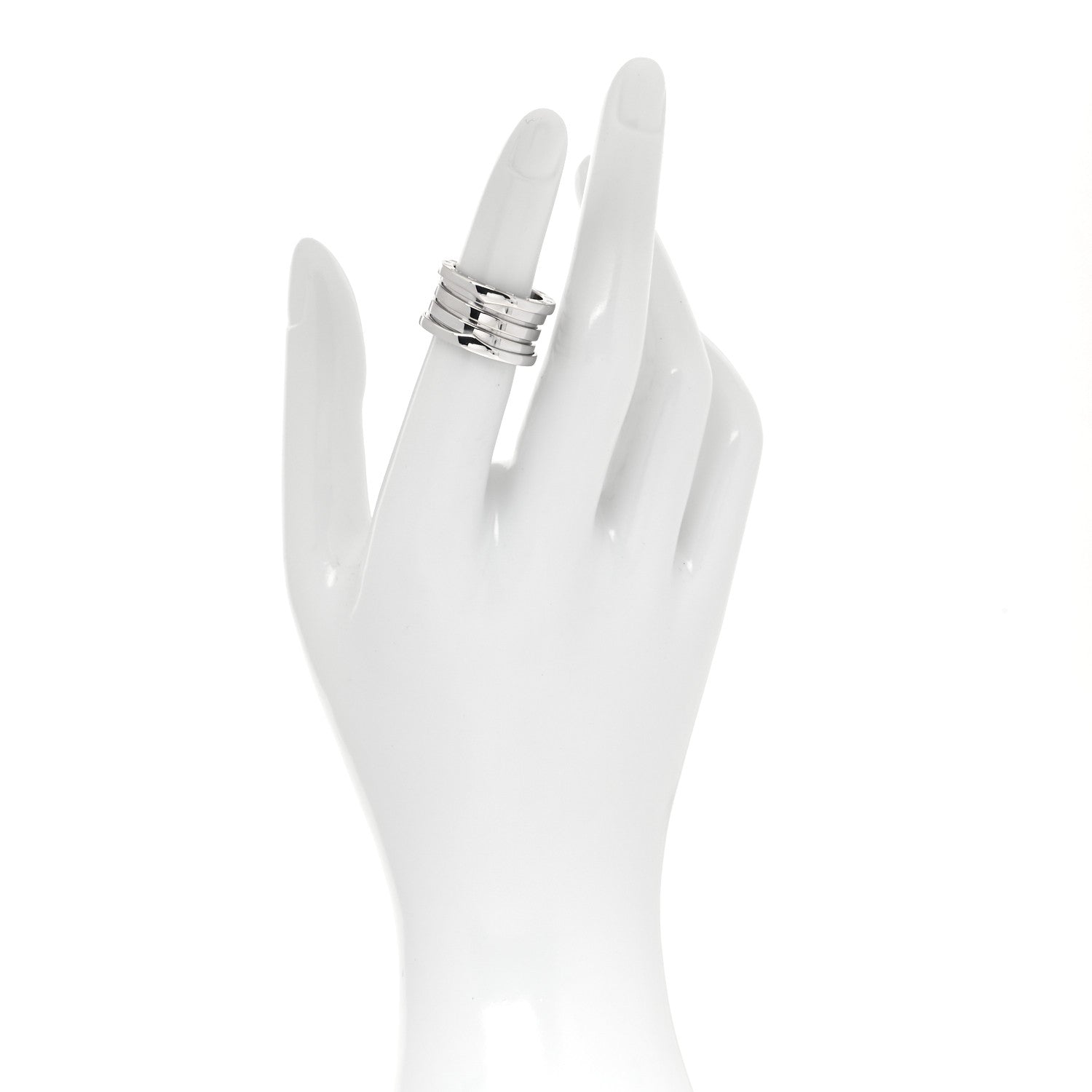 Bulgari 18K White Gold B.Zero1 Four-Band Ring 50 5.25 2 of 5