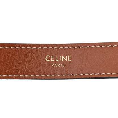 Celine Triomphe Canvas Calfskin Ava Shoulder Bag Tan 6 of 13