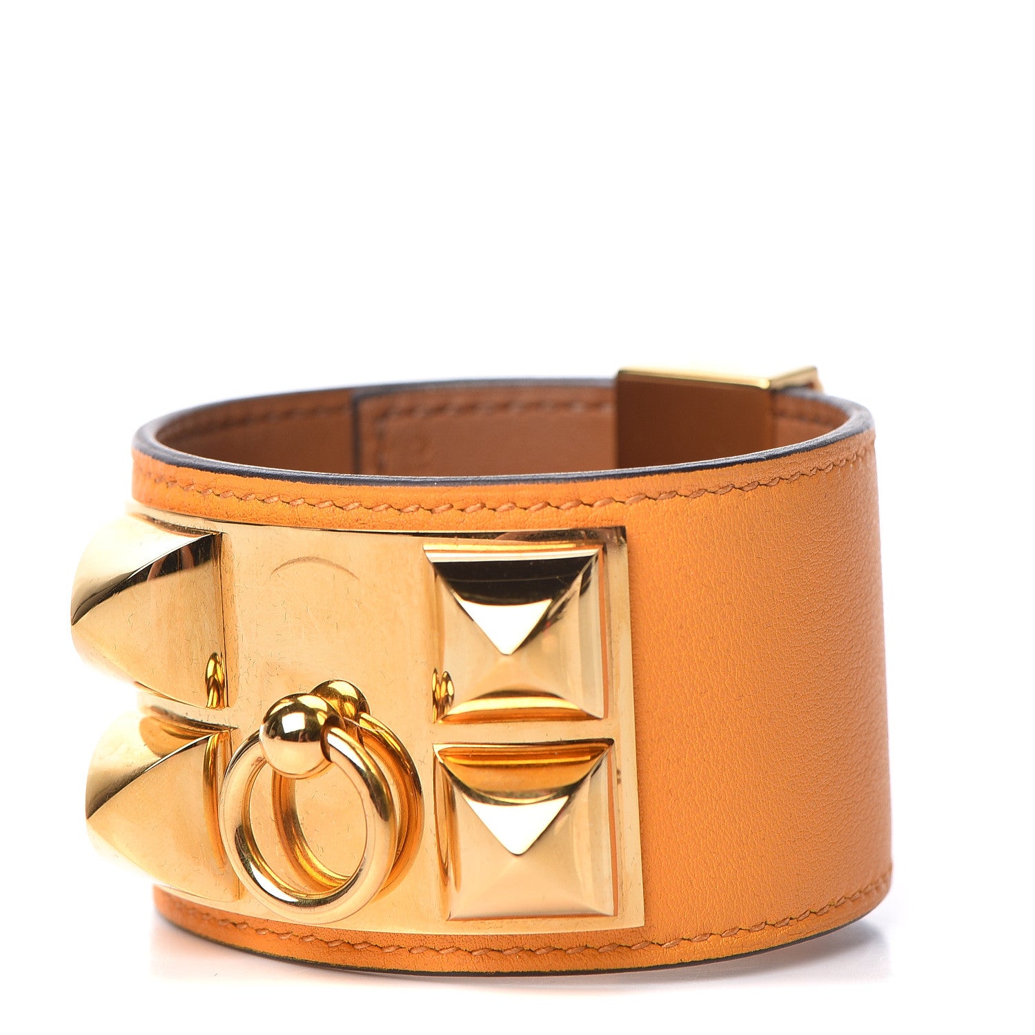 Hermes Swift Collier de Chien CDC Bracelet S Jaune D'Or 1 of 6