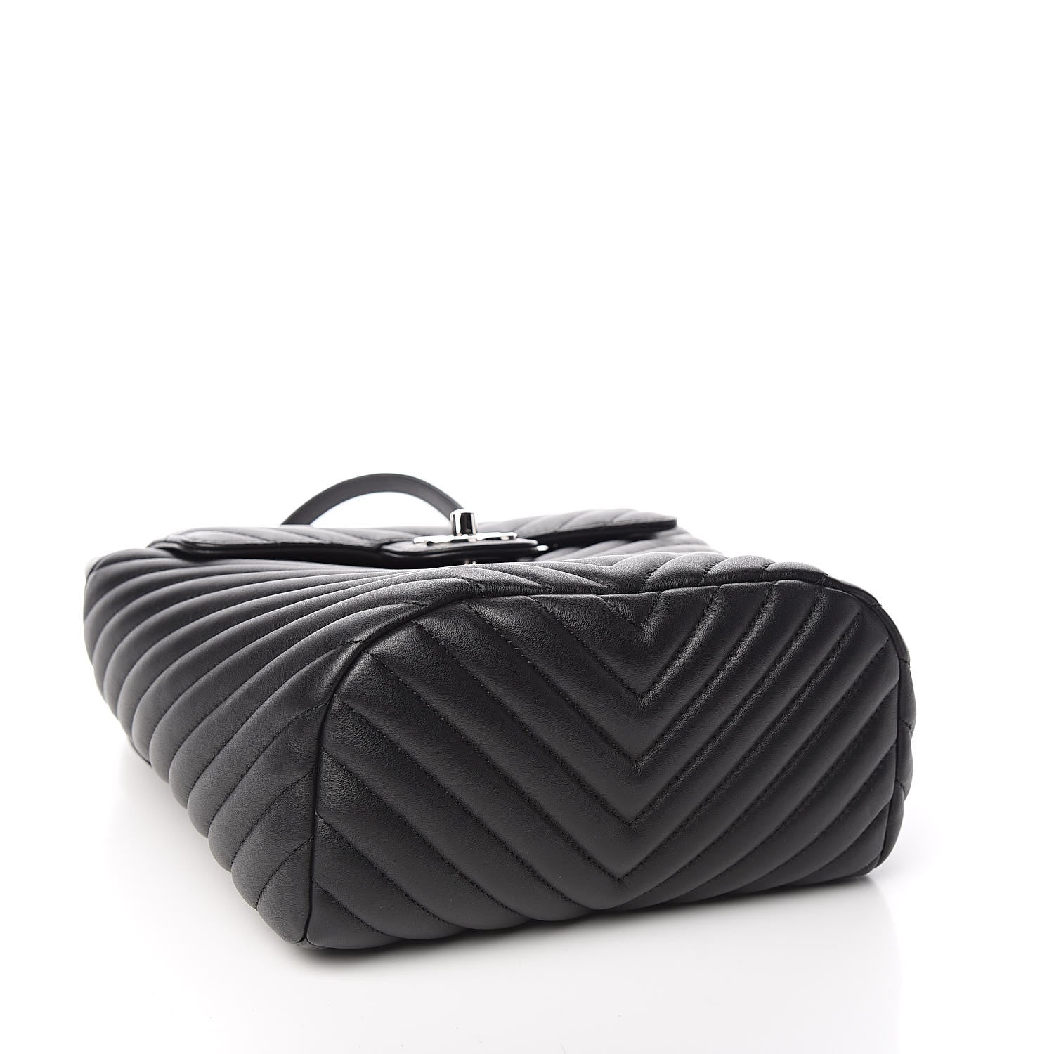 Chanel Calfskin Chevron Quilted Small Urban Spirit Backpack Black 4 of 11
