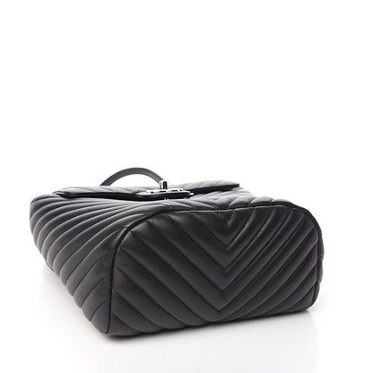 Chanel Calfskin Chevron Quilted Small Urban Spirit Backpack Black 4 of 11