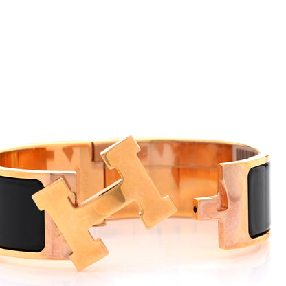 Hermes Enamel Wide Clic Clac H Bracelet PM Black 5 of 5