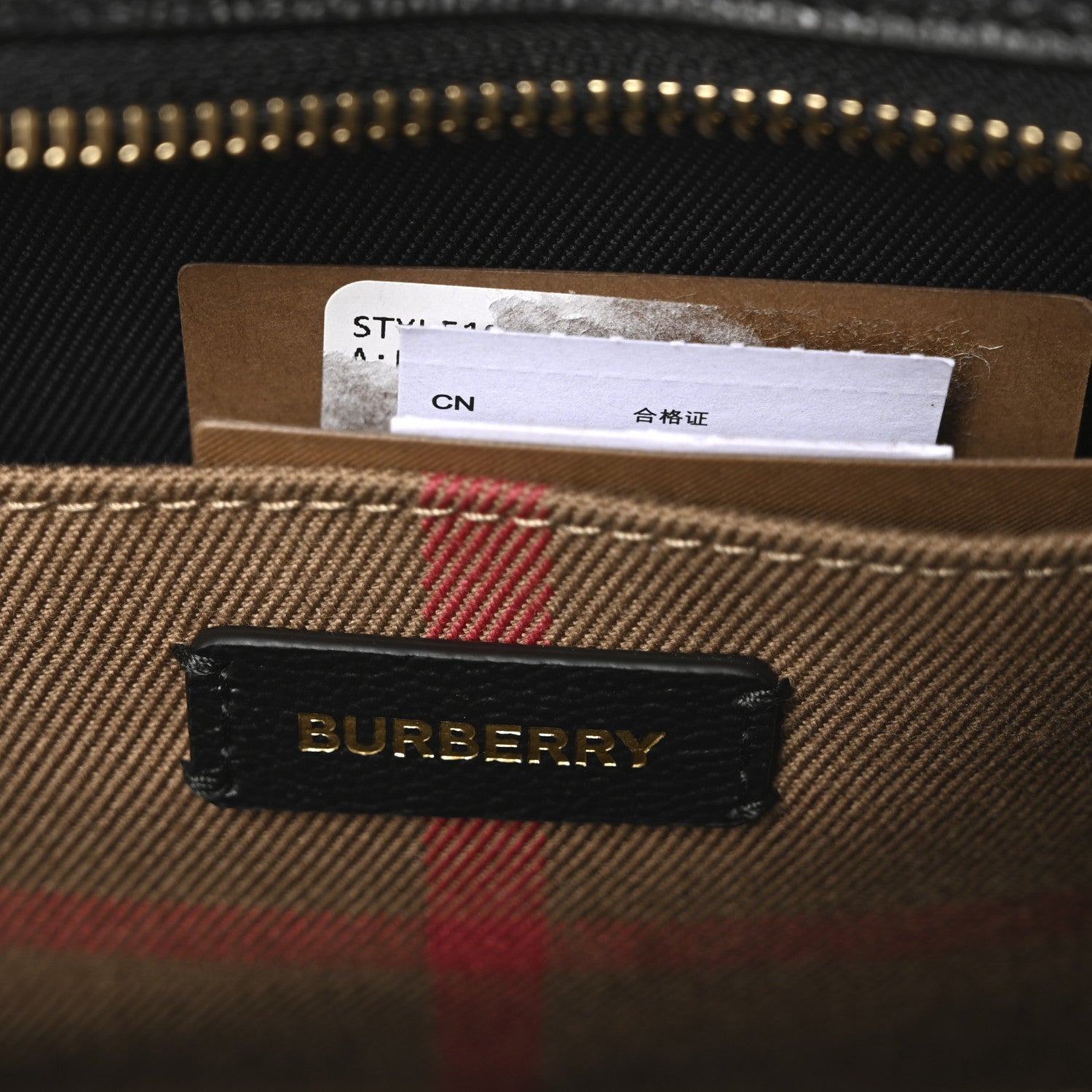 Burberry Calfskin Mega Check Small Banwell Tote Black 6 of 9