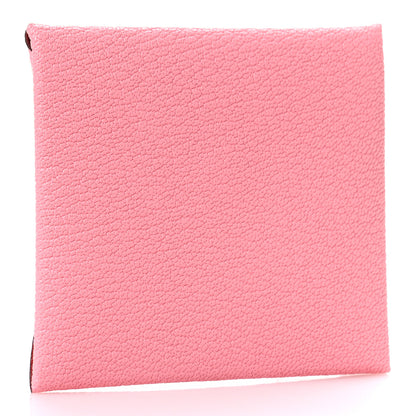 Hermes Chevre Mysore Verso Bastia Coin Purse Rose Confetti Brique 3 of 9