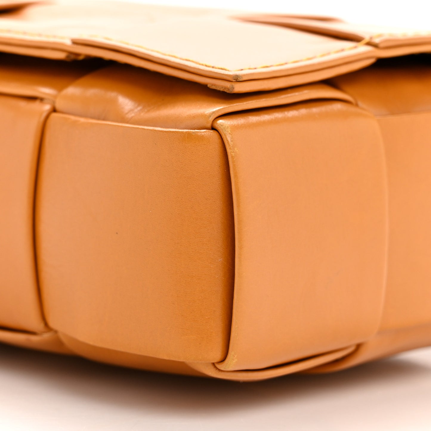 Paper Calfskin Maxi Intrecciato Small Cassette Crossbody Bag Cob