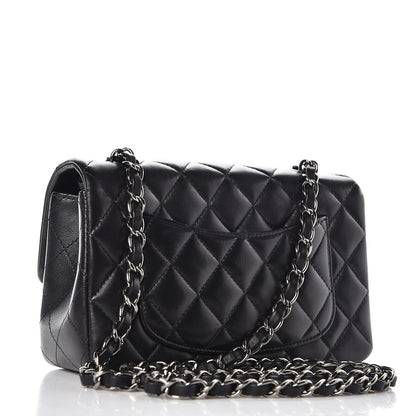 Chanel Lambskin Quilted Mini Rectangular Flap Black 3 of 9