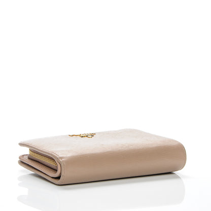 Prada Vitello Move Metal Zip Around Wallet Cammeo 4 of 8