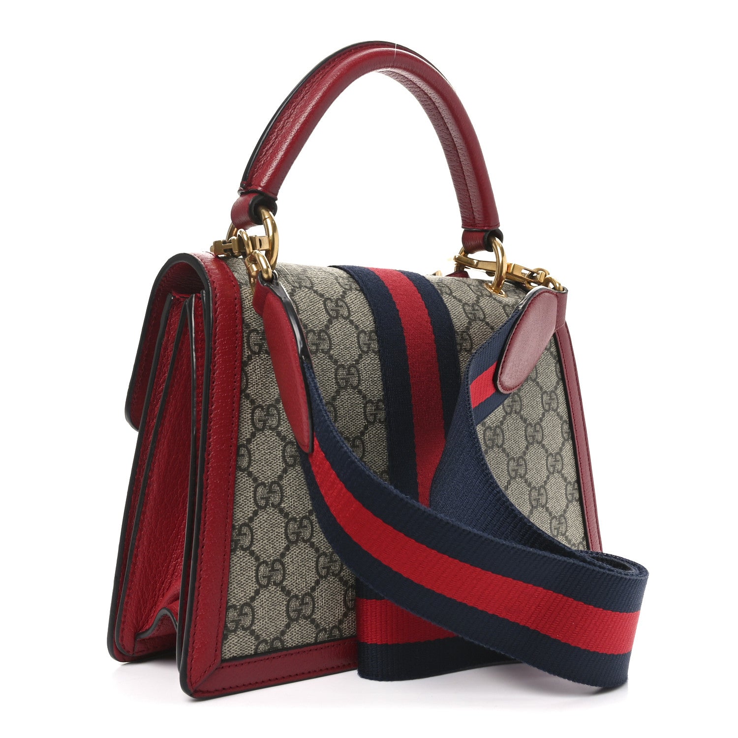 Gucci GG Supreme Monogram Small Queen Margaret Top Handle Bag Red