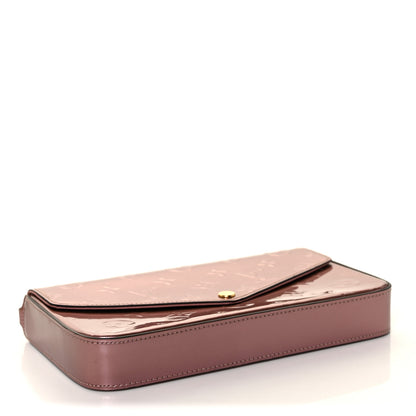 Louis Vuitton Vernis Pochette Felicie Chain Wallet Metallic Pale Pink 5 of 9