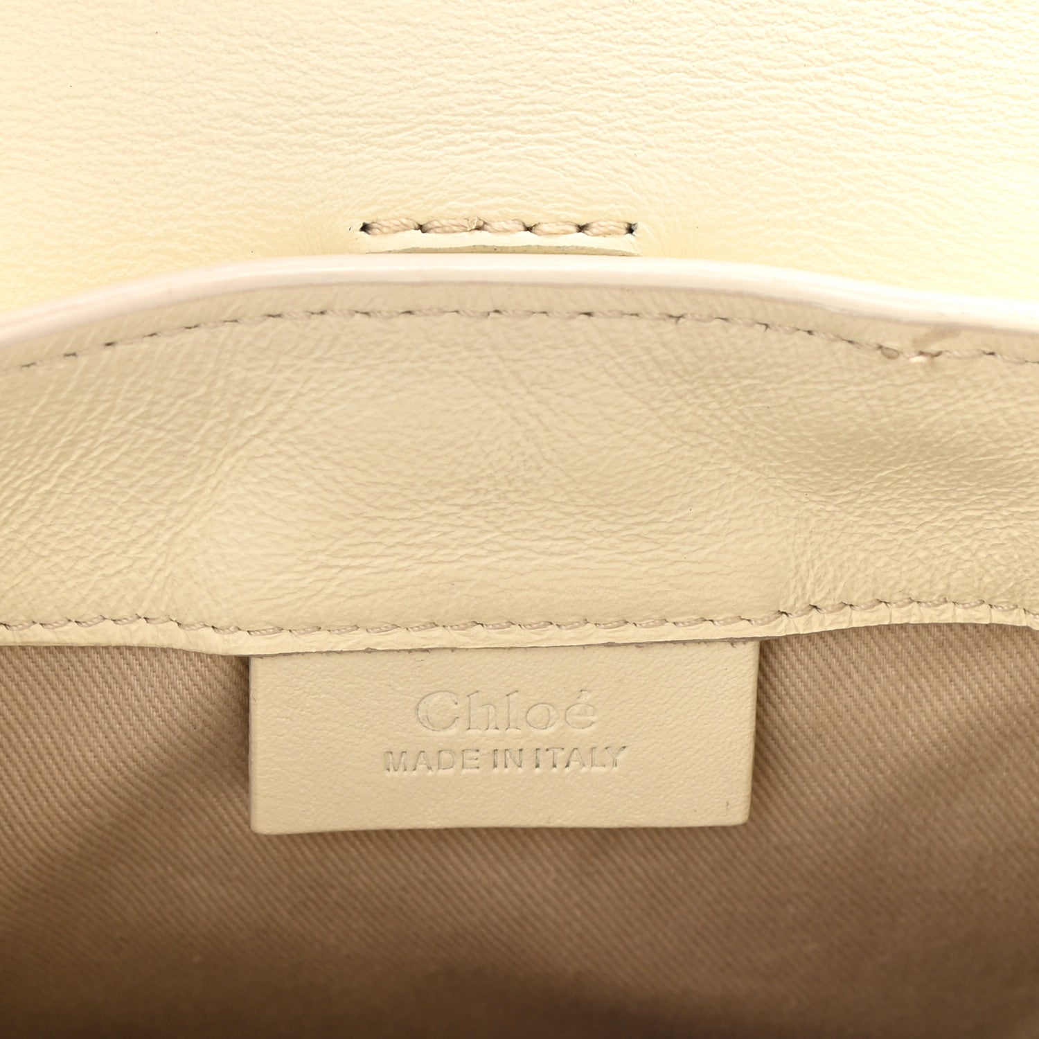 Chloe Calfskin Quilted Mini Faye Backpack Natural White 6 of 12