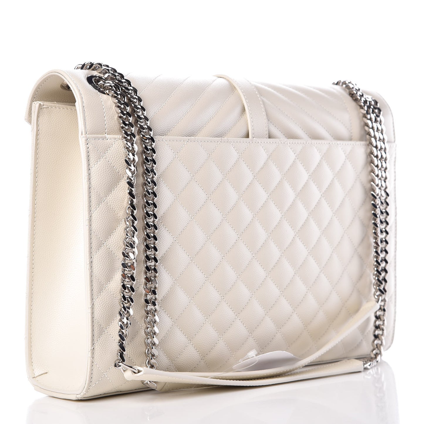 Grain De Poudre Large Tri-Quilt Monogram Satchel Porcellana