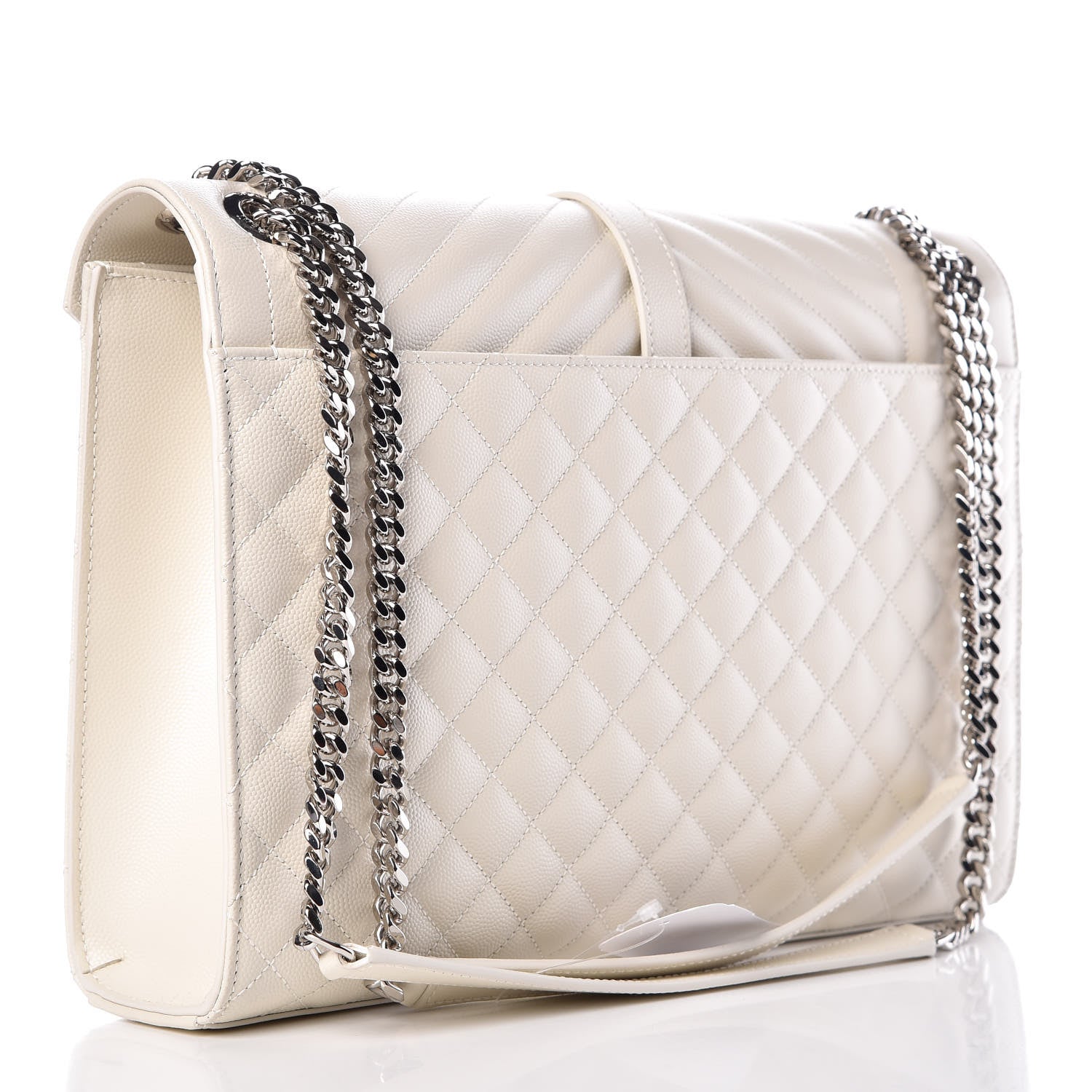 Saint Laurent Grain De Poudre Large Tri-Quilt Monogram Satchel Porcellana 4 of 8