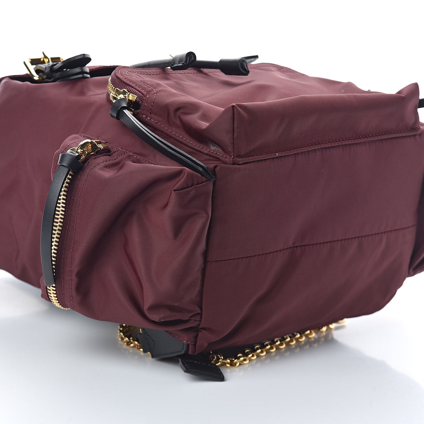 Nylon Medium Rucksack Backpack Burgundy Red