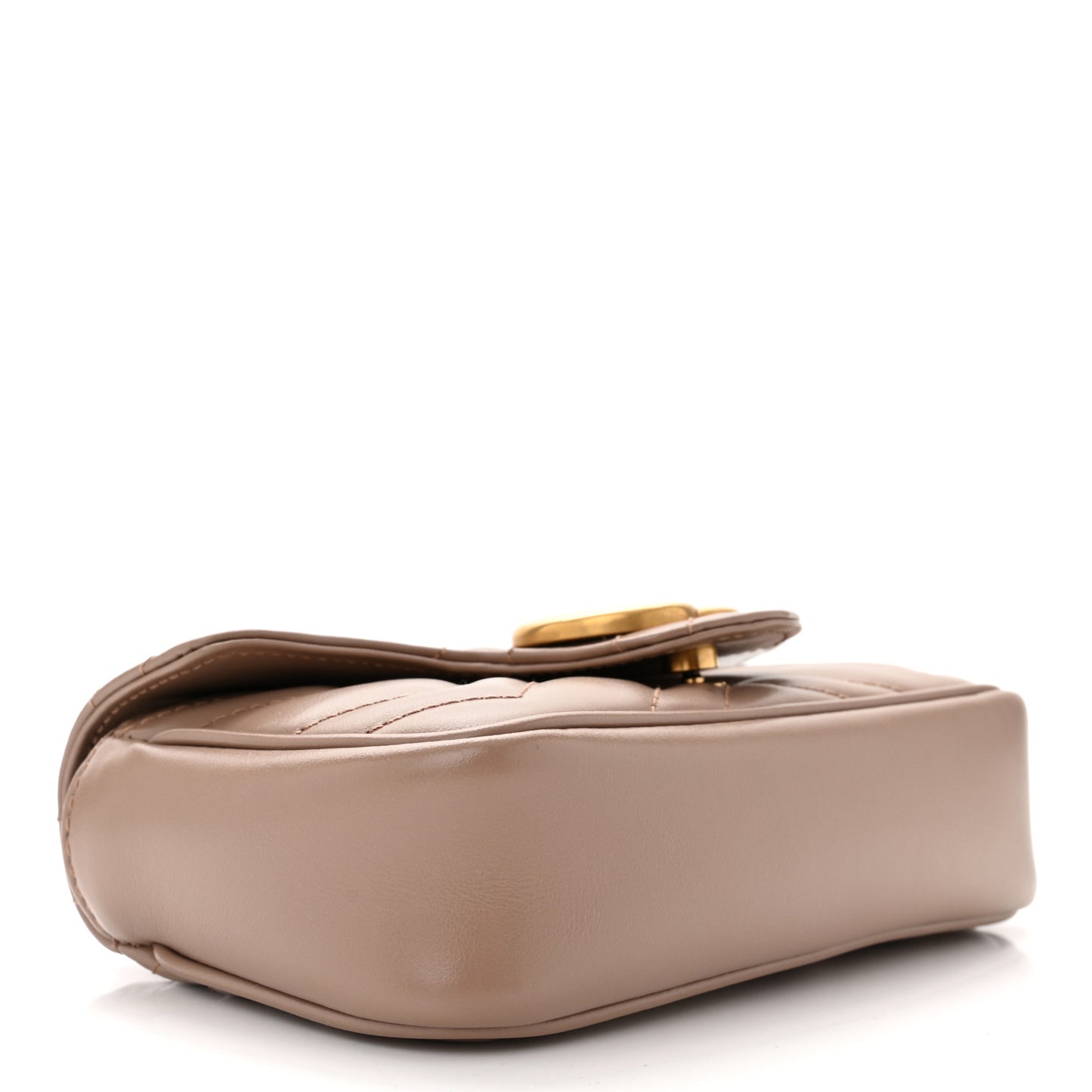 Calfskin Matelasse Super Mini GG Marmont Shoulder Bag Porcelain Rose