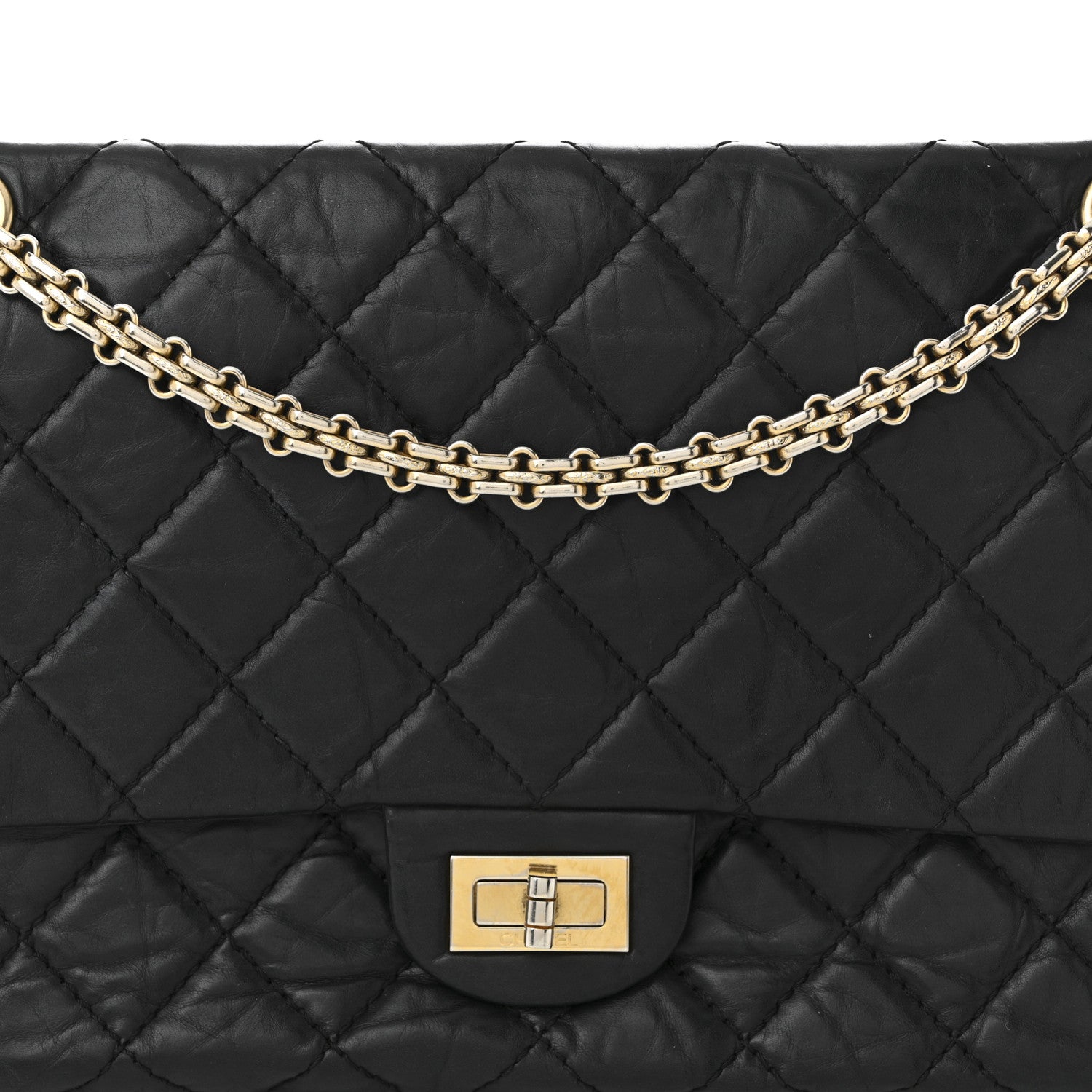 Chanel Aged Calfskin Quilted 2.55 Reissue 226 Flap Black 8 of 10