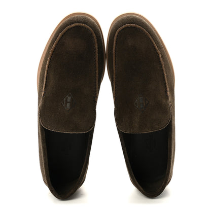 Hermes Suede Calfskin Mens Low Loafers 41.5 Ecorce 2 of 10