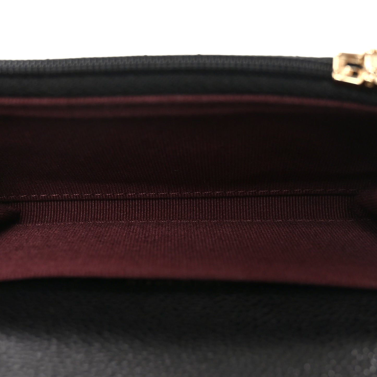 Caviar Quilted Flap Card Holder Wallet Black