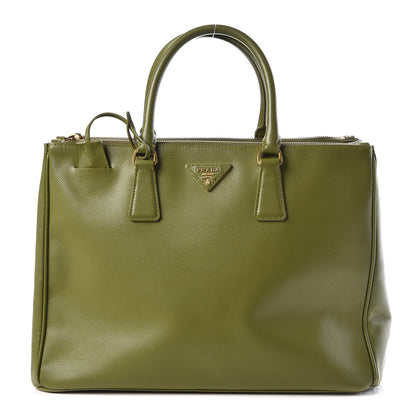 Prada Saffiano Large Galleria Double Zip Tote Edera 1 of 15