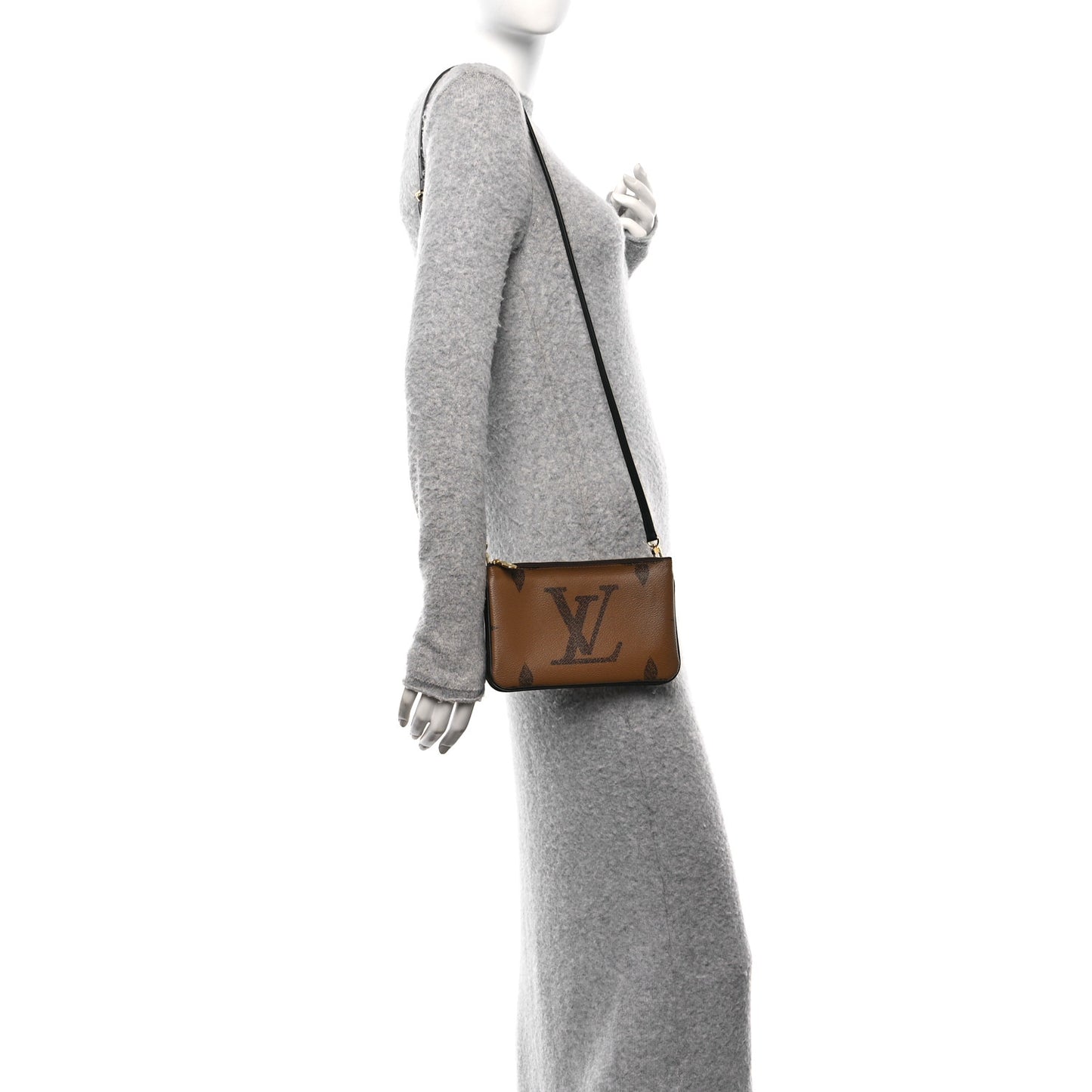 Reverse Monogram Giant Double Zip Pochette