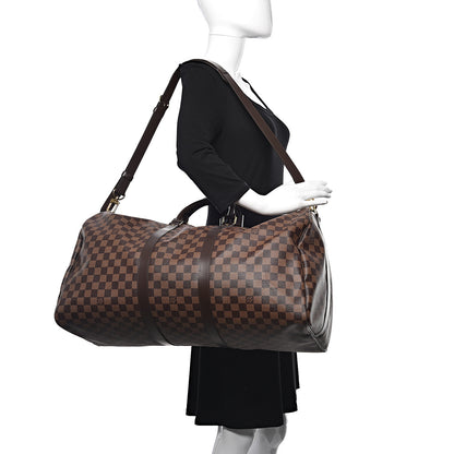 Louis Vuitton Damier Ebene Keepall Bandouliere 55 2 of 9