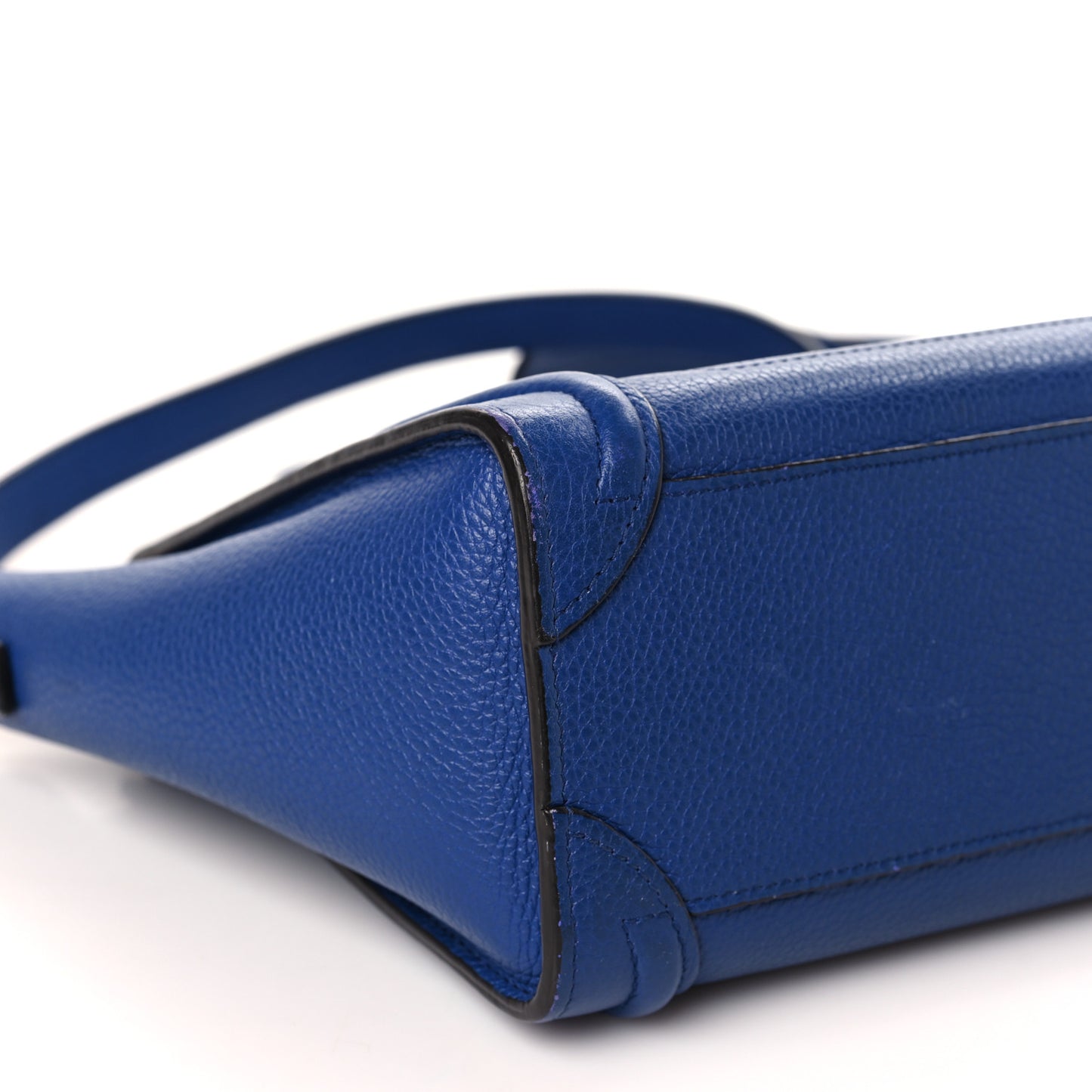 Drummed Calfskin Nano Luggage Indigo