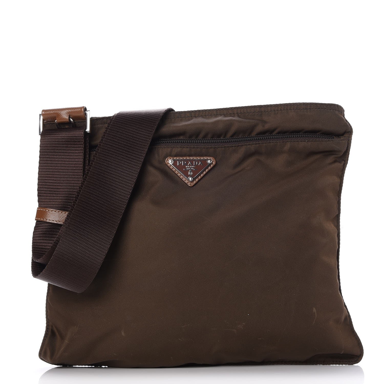 Prada Tessuto Nylon Vela Messenger Bag Bruciato 1 of 8